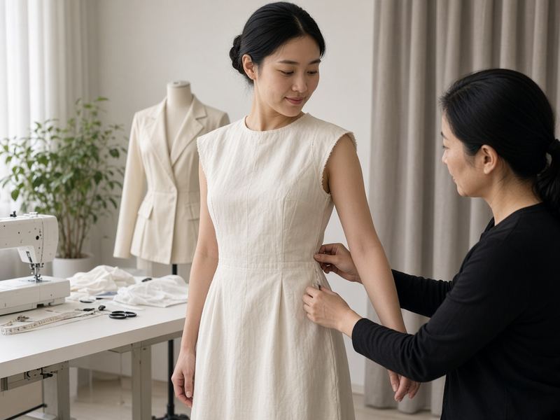 Toile fitting at Nobleyard House
